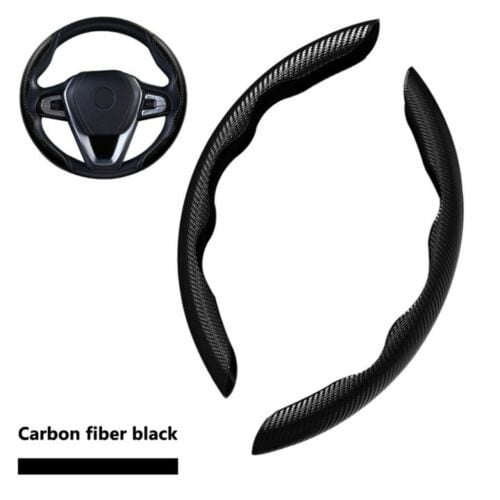 Carbon Fiber Style Car Steering Wheel Booster Cover