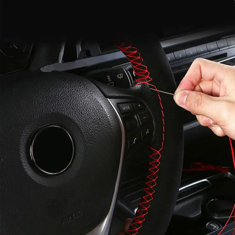 Leather Car Steering Wheel Cover