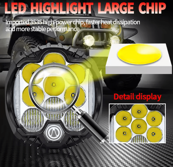 LED Pod Lights 7 inch Working Light White Yellow Lens Dual Side Shooter Led Lights Offroad Light in Lebanon